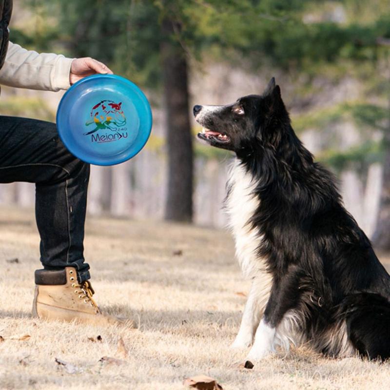Fashion 24cm Pet Flying Discs Bite Resistant Soft Dog Throwing Type Toy Luminous Interactive Dog Toy For Training 0