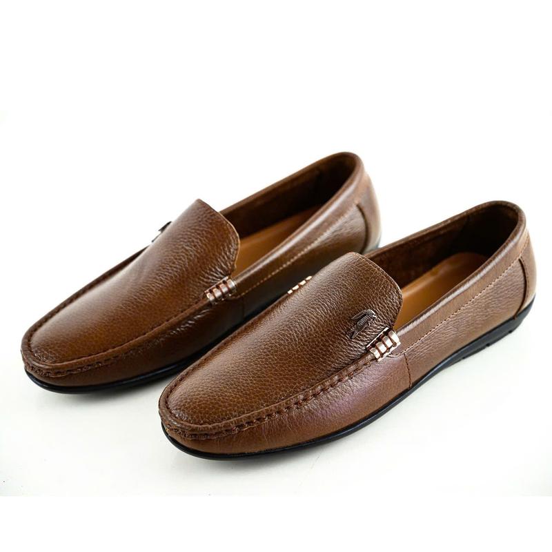 Giày Lười nam LD_M02 giày mọi Da sần Đế Cao Su Có 2 Màu Đen Và Nâu Size Từ 38-44 Đế Bằng, Giày Thủ Công