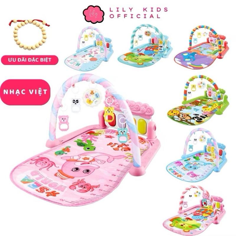 TẶNG VÒNG DÂU Đồ Chơi Thảm Nhạc Cho Bé Có Nhạc Đèn Lục Lạc Thảm đàn nằm chơi piano cho bé
