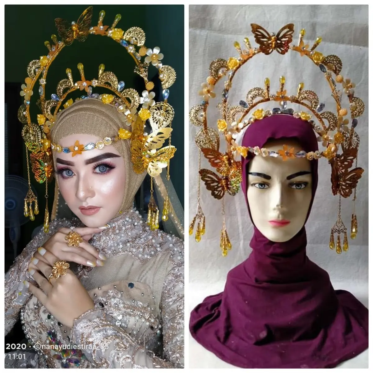mahkota murah mitasi hiasan kepala pengantin/ praweding / mahkota fashion show / karnaval Dewasa