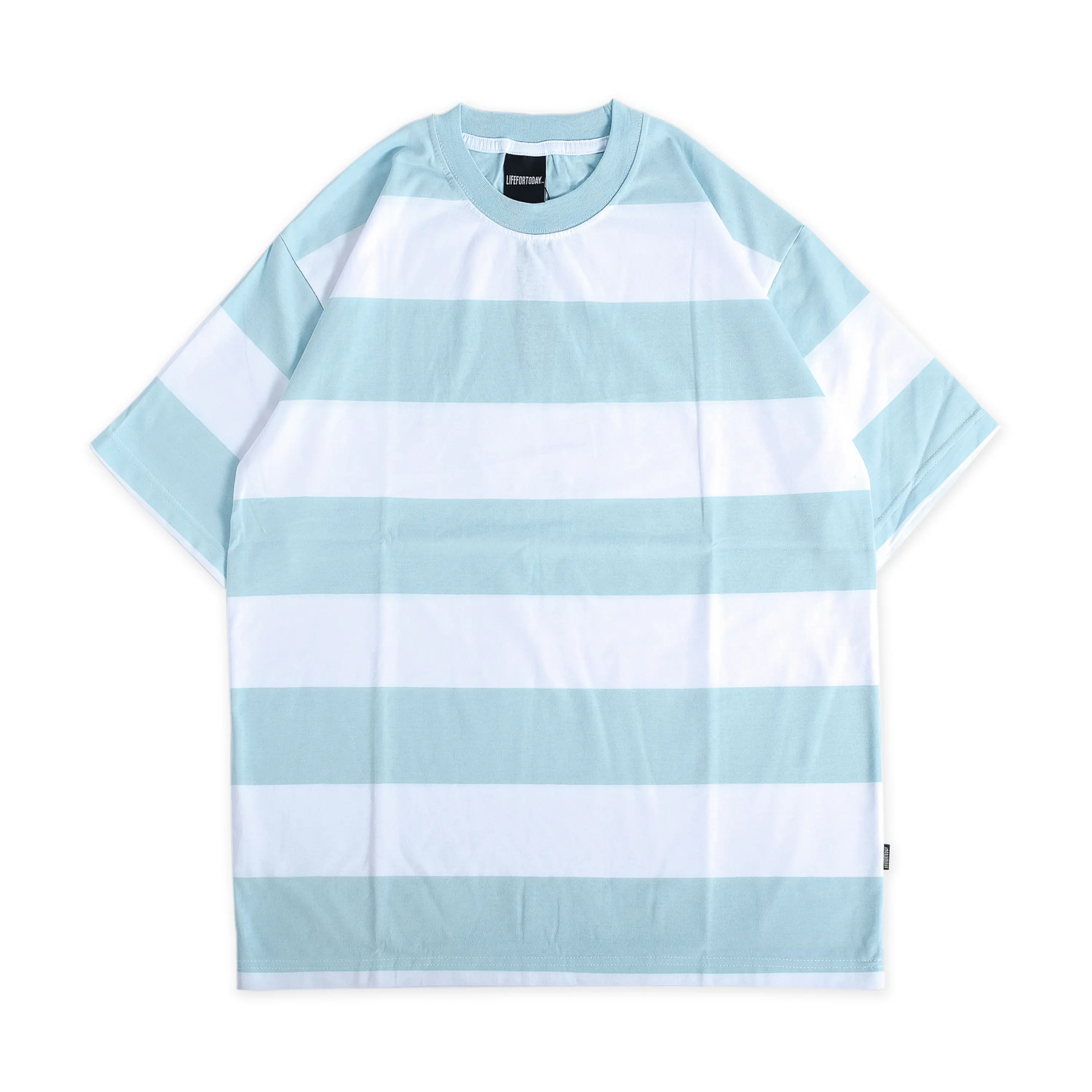 DOM OVERSIZED STRIPED T-SHIRT SKY BLUE WHITE