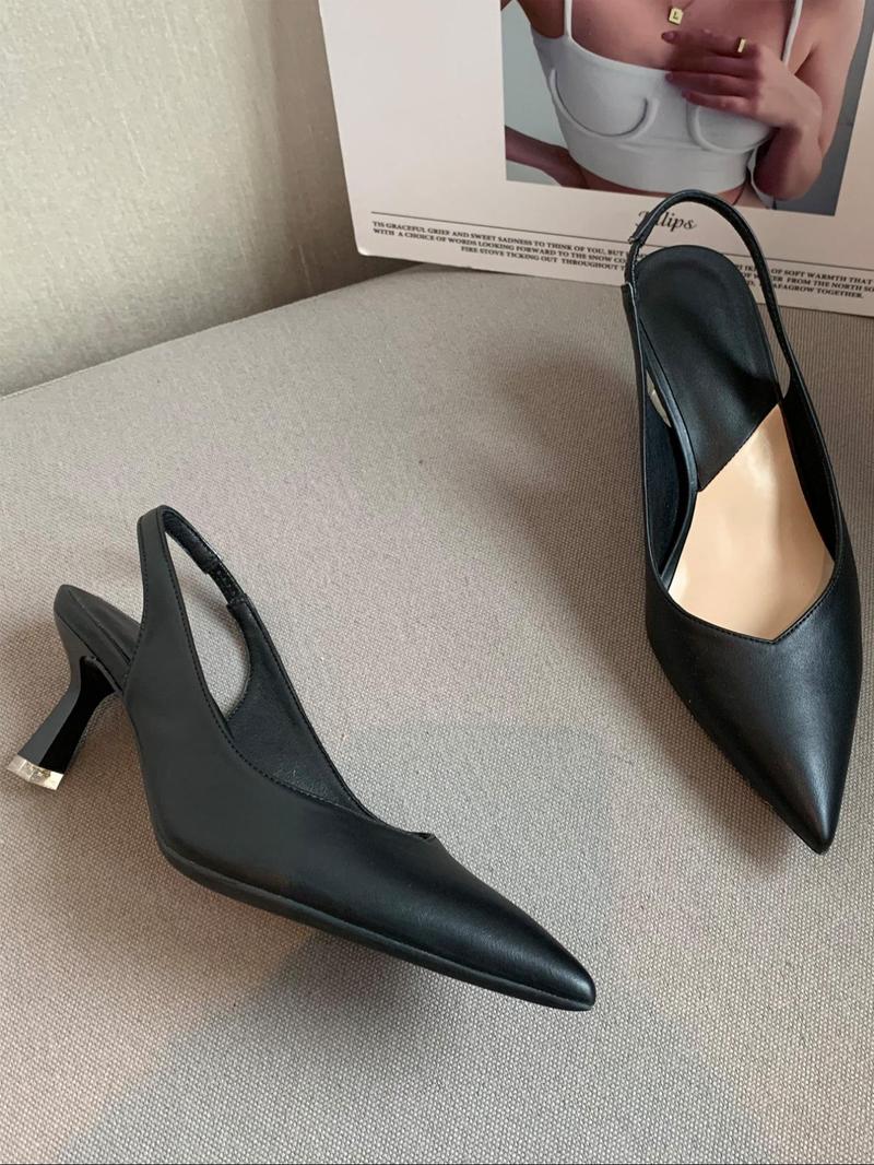Product Introduction of Women's Solid Color Heels, Elegant Pointed Toe High Heels for Party, Daily Clothing Decor, Shoes for Women, Footwear 6