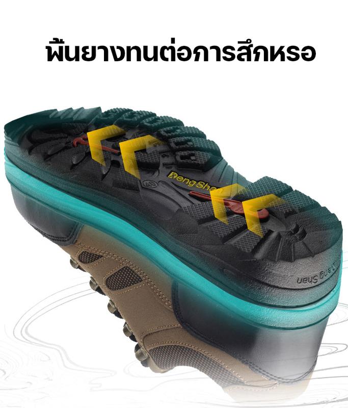 Giày Bảo Hộ, GA, Giày Bảo Hộ Mũi Thép Cho Nam, Chống Va Chạm, Chống Đâm Thủng, Màu Nâu / Xám, Giày Bảo Hộ 2