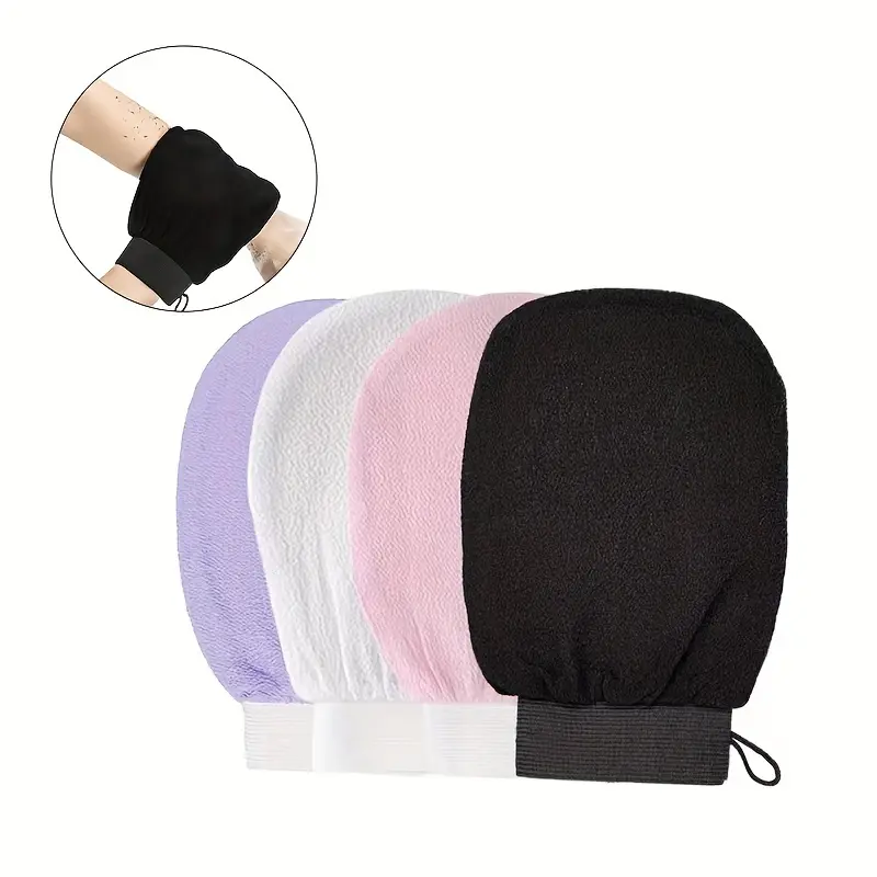 Revitalizing Korean Exfoliating Mitts - Gently Erase Dead Skin Effortless Spray Tan Remover Smooths Keratosis Pilaris - Crafted with 100% Viscose Fiber