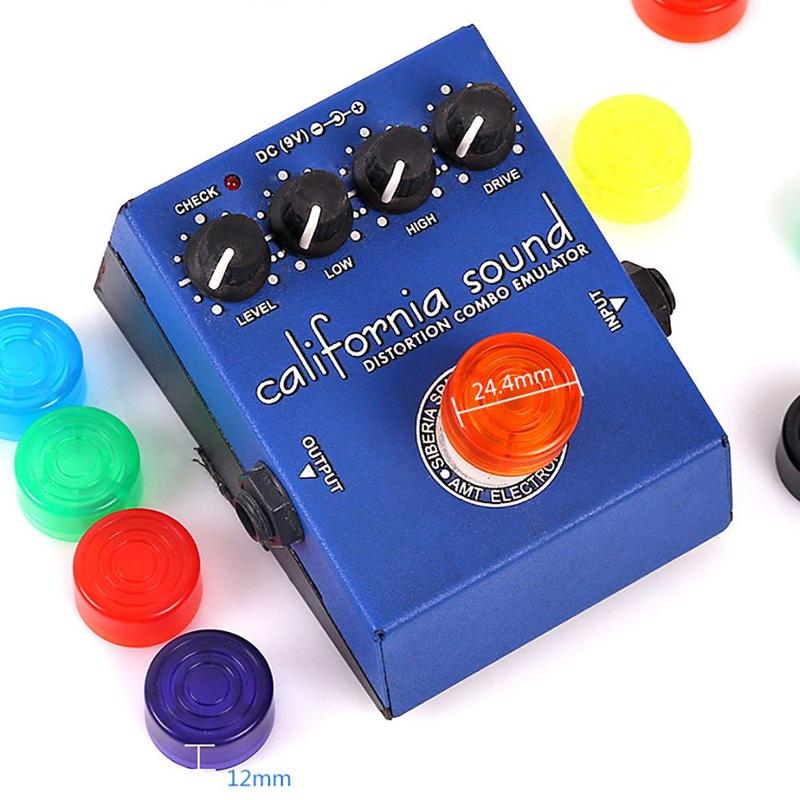 Professional ABS Guitar Effects Pedals Cap Multi Color Guitar Effects Parts Guitar Pedal Button Caps Footswitch Protector Guitar 2