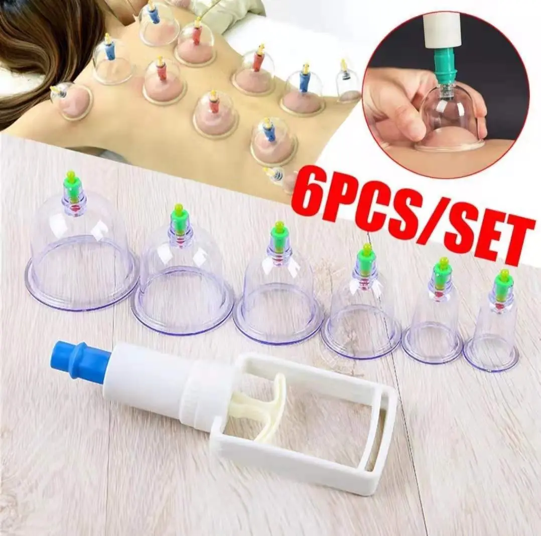 Kangnian Cupping Therapy Pull Out Vacuum Apparatus 6 Pcs Cup Set Or 12 Pcs Cup Set