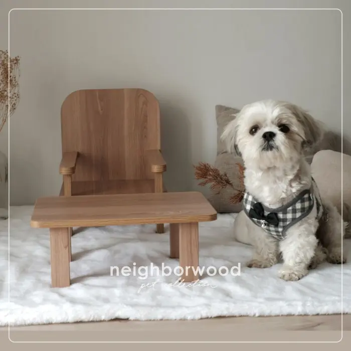 PROMO BIG SALE JUAL MEJA MAKAN + KURSI HEWAN (TABLE CHAIR SET) UNTUK ANJING & KUCING 2