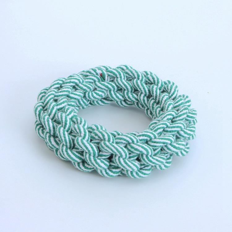 Product Introduction of 1PC Pet Toy Cotton Rope Woven Dog Ring Molar Dog Toy Bite Resistant Cotton Ring 1