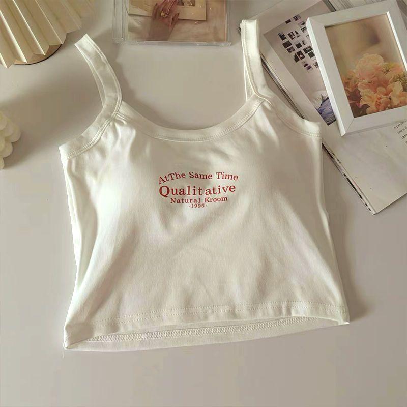 Áo Vest Hai Dây In Hình, Thiết Kế Cô Gái Nóng Bỏng Dễ Thương Và Gợi Cảm, Dành Cho Nữ, Có Thể Mặc Bên Trong Hoặc Mặc Ngoài, Có Đệm Ngực, Áo Sơ Mi Cơ Sở Bó Sát Không Tay Sành Điệu, Thích Hợp Cho Mùa Hè, Năm 2023, HK 8