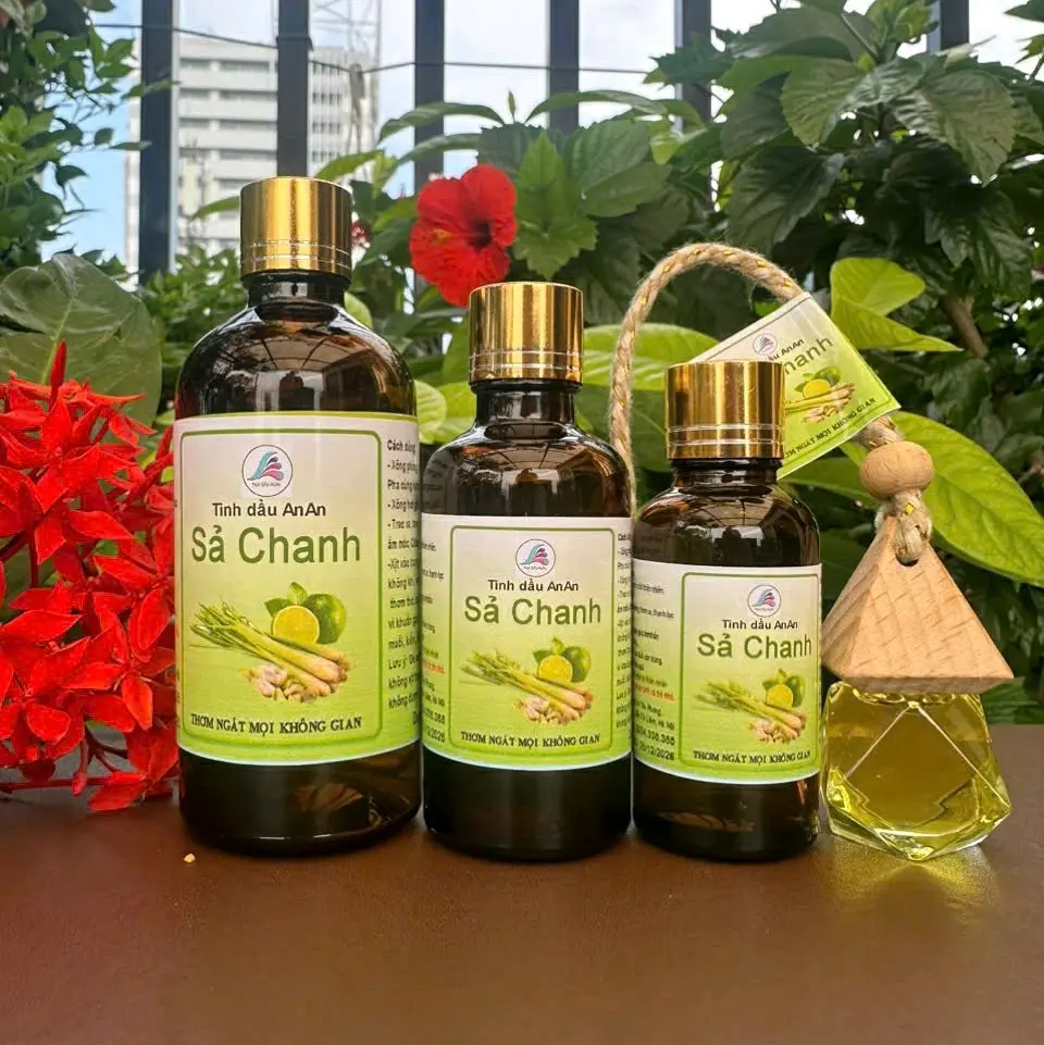 (Tặng lọ treo có 10ml) tinh dầu Sả Chanh AnAn khi mua chai 50ml, 100ml hoặc (02 chai 30ml) tinh dầu cùng loại.