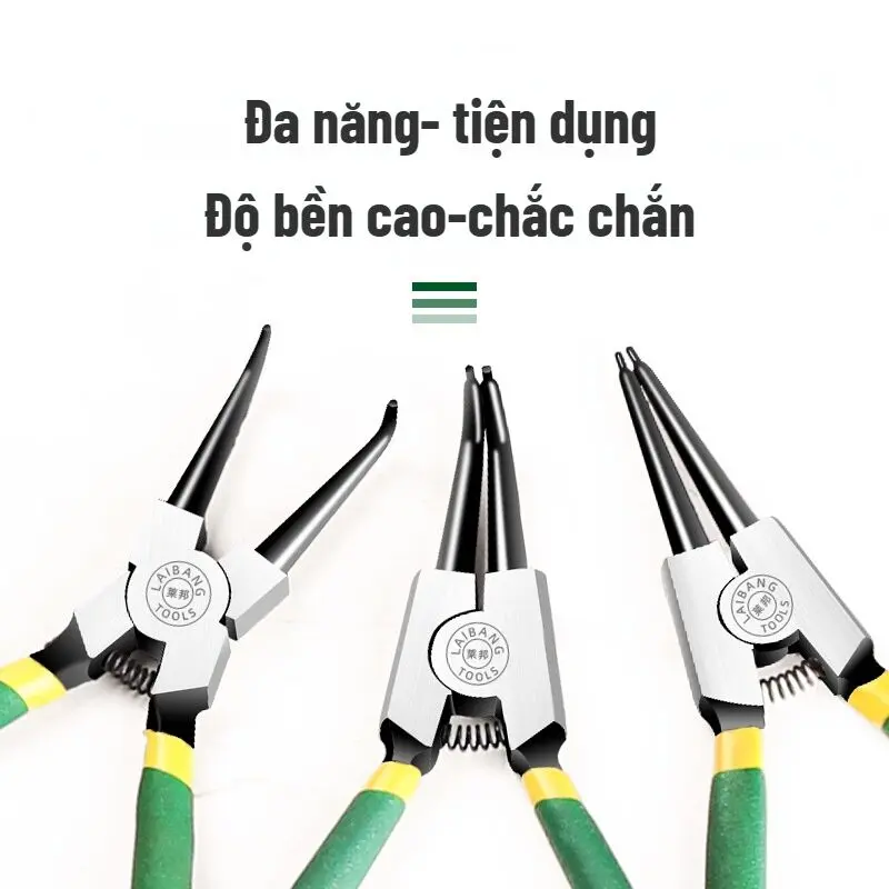 bộ 4 kìm mở phe, Bộ kìm mở phanh kềm phe cong, thẳng, ra vào và lò xo  - Duai Brand Elite Store 2