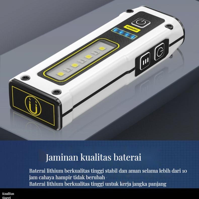 Lampu senter bank listrik LED mini dual penggunaan 6