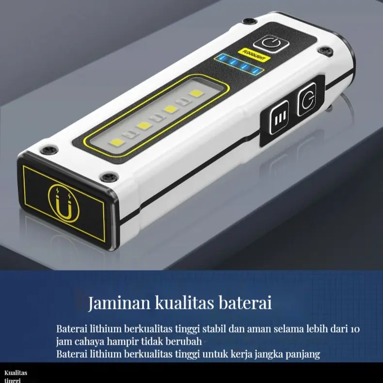 Lampu senter bank listrik LED mini dual penggunaan 6
