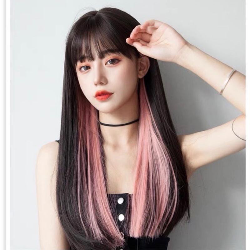 AEGYOSHOPPE - T2101 full wig korea 62 cm - Wig Rambut Palsu Wig Wanita Korea Style Aesthetic Premium Fiber COD 2