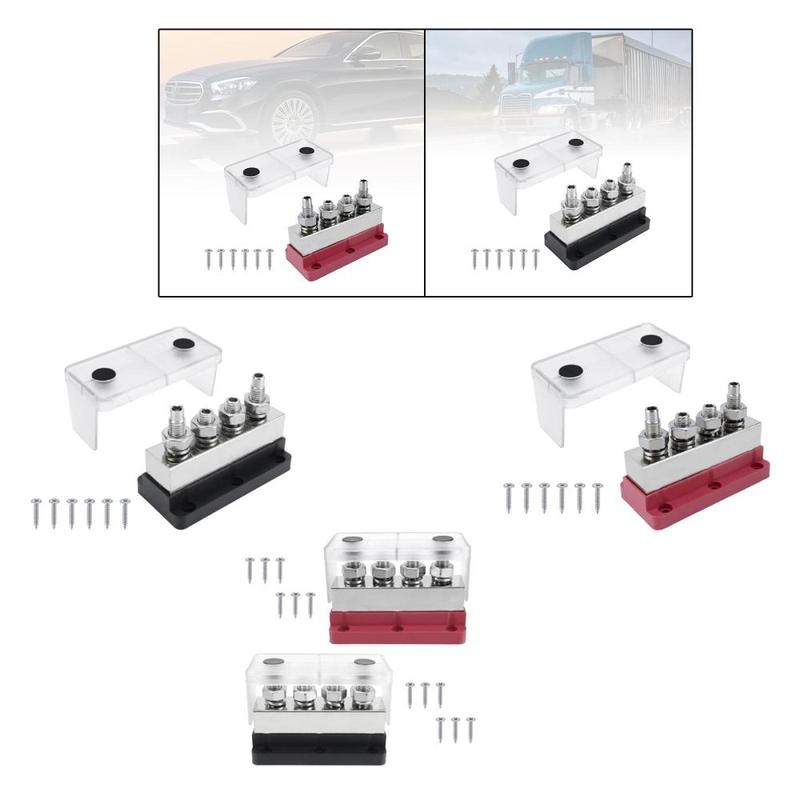 Marine RV 600A Battery Ground Buss Bar Space Saving Spare Parts with Cover 1