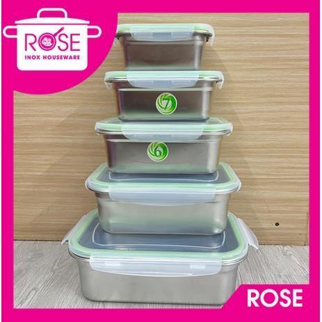 HỘP ĐỰNG THỰC PHẨM NẮP NHỰA - Khay inox đựng topping trà sữa thức ăn thực phẩm lưu trữ kho đông lạnh đủ size tiện lợi