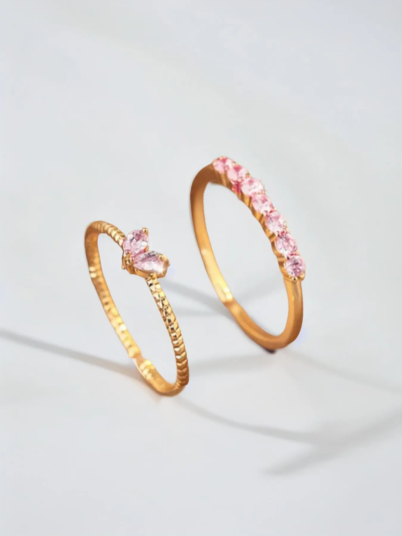 Fashionable Heart-shaped Stacking Cuff Ring As Summer Outfits 2024, Light Matching Band Stackable Rings Accessories for Women, Exquisite Rhinestone Zircon Inlaid Matching Jewelry