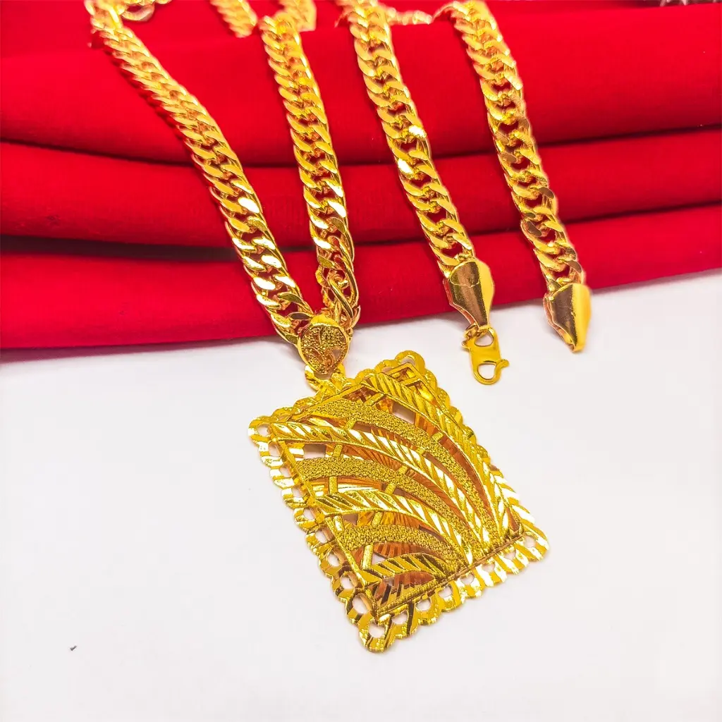 Kalung+Liontin Xuping Kendari Perhiasan Aksesoris Titanium Asli Wanita Anti Karat Emas 24k Gold Terbaru Import Dubai India Pria & Wanita Hadiah Ulang Tahun