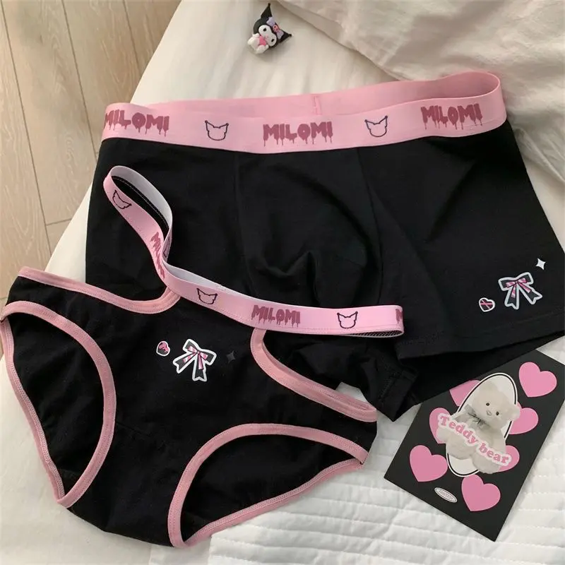 Đồ Lót Cặp Đôi, Phong Cách Cặp Đôi, Cotton Nguyên Chất, Nam Và Nữ, Thiết Kế Hoạt Hình Dễ Thương, Thoải Mái Và Thoáng Khí, Gợi Cảm Và Ngọt Ngào, Thích Hợp Làm Quà Tặng Ngày Thánh Cặp Đôi
