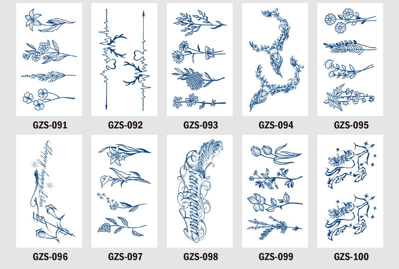 Product Introduction of Herbal Juice Semi-Permanent Temporary Tattoo Stickers Waterproof Long-Lasting Alphabet Fresh Style Tattoos tattoo  sticker  30  days 12