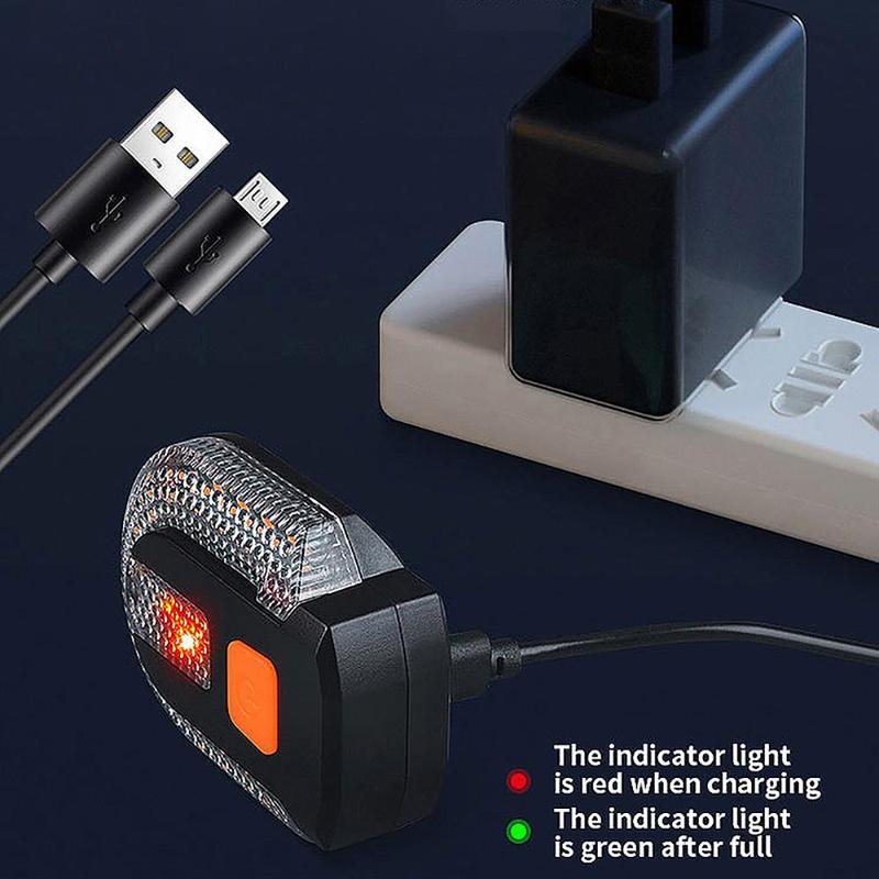 Product Introduction of Bicycle USB Charging Wireless Remote Control Turn Signals, 1 Count Removable Bike Night Riding Warning Tail Lights, Bicycle Accessories 14