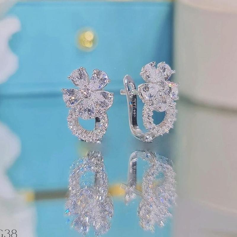 Khuyên Tai Xi Bạc Hoa Tai Cỏ 5 Lá May Mắn Tài Lộc BT16 Voi Day Chuyền Xoắn Đồng Tiền Bông Tai Khoá Bật Women chuyenco dây chuyền mì vuông dây cưới mai