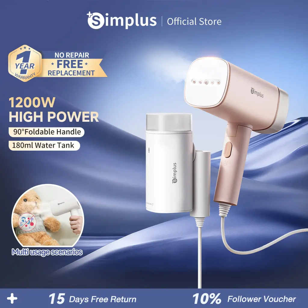 Simplus Handheld Garment Steamer | 1200W High Power | 180ml Water Tank ...