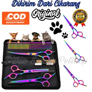 Set Gunting Grooming Bulu Hewan Peliharaan - 1SET - Mix Color