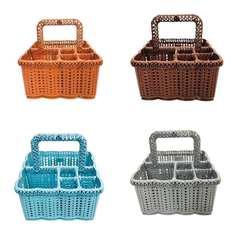 Rổ/giỏ 3 ngăn và 6 ngăn đựnġ đồ trang điểm, spa, nail, dụng cụ nối mi, phun ẋăm 3