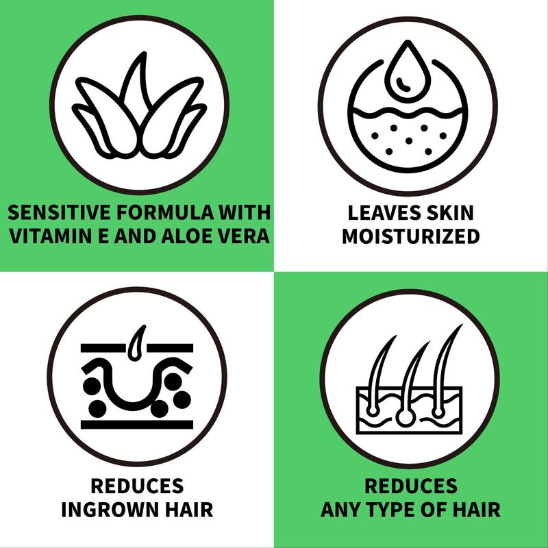 Aloe Vera Hair Removal Cream, Gentle Hair Removal Balm for Underarms, Chest, Legs, Arms and Body, Moisturizing Formula for Both Men and Women, Wax 7