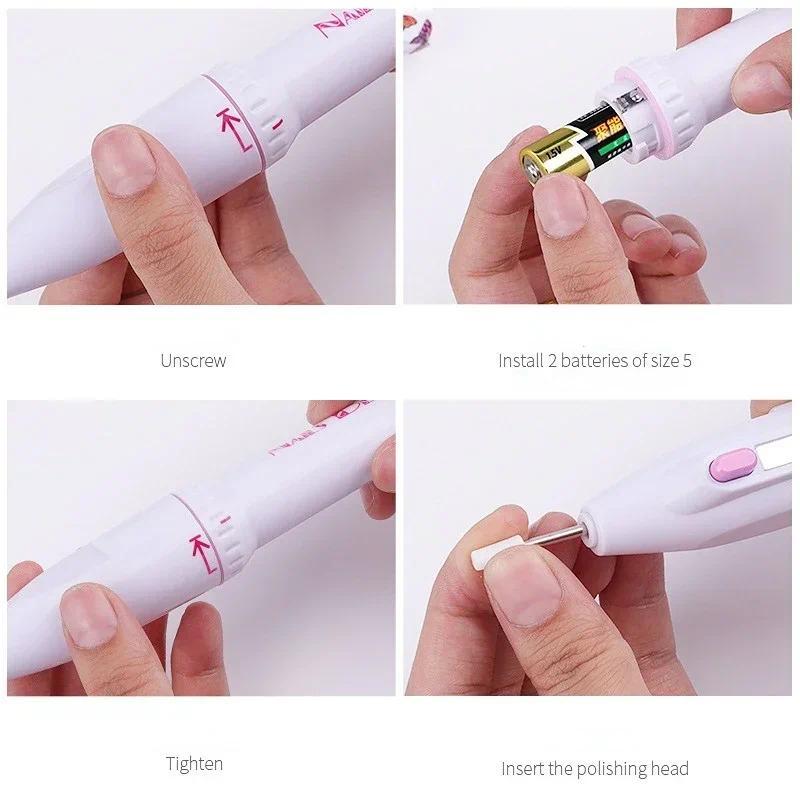 Product Introduction of 5 In 1 Professional Electric Nail Drill Kit Battery Manicure Pedicure Grinding Polishing Nail Art Sanding File Pen Tools Machine 2