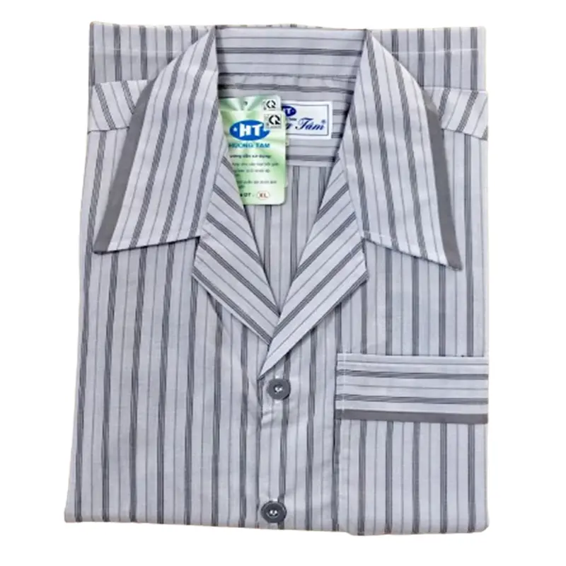 Bộ Pyjama huongtam kate tay dài nam cao cấp(PDK01N3). Chất liệu Kate loại tốt: mềm mại, thoáng mát, không phai màu. Menswear Có Cổ Áo 1