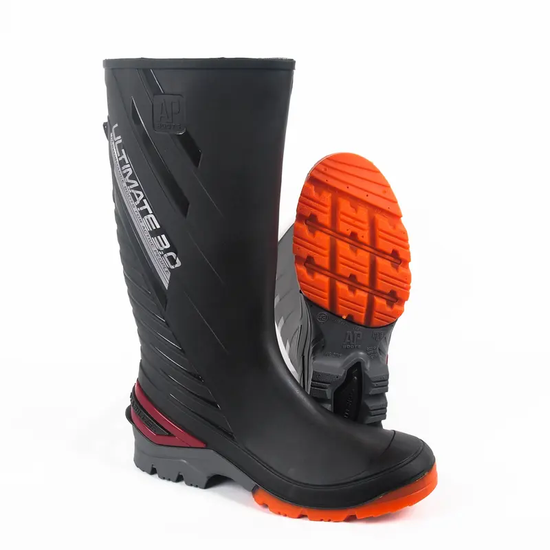 Sepatu Boot Tinggi AP 2015 ULTIMATE AP Boots Hitam Abu Hijau Orange Anti Slip Lentur Lokal Karet Shoes 1