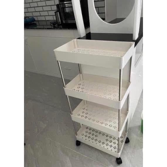 Product Introduction of ￼Kệ spa 4 tầng trắng có bánh xe - kệ xe đẩy 4 tầng 14