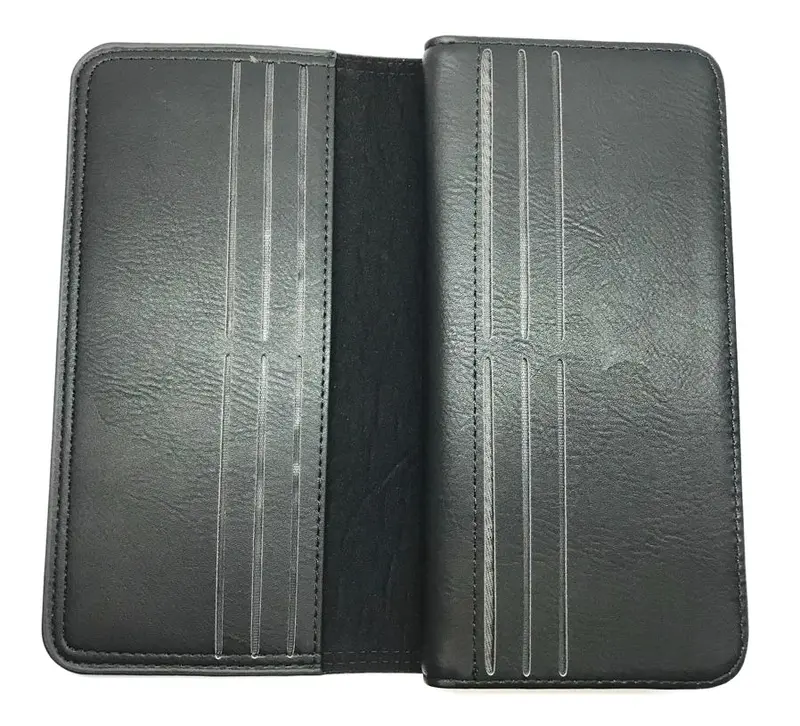 Dompet Panjang Bahan PU Leather Dompet Panjang Simple dan Polos Dompet Pria dan Wanita Dewasa Hitam Kartu Kulit Uang 3