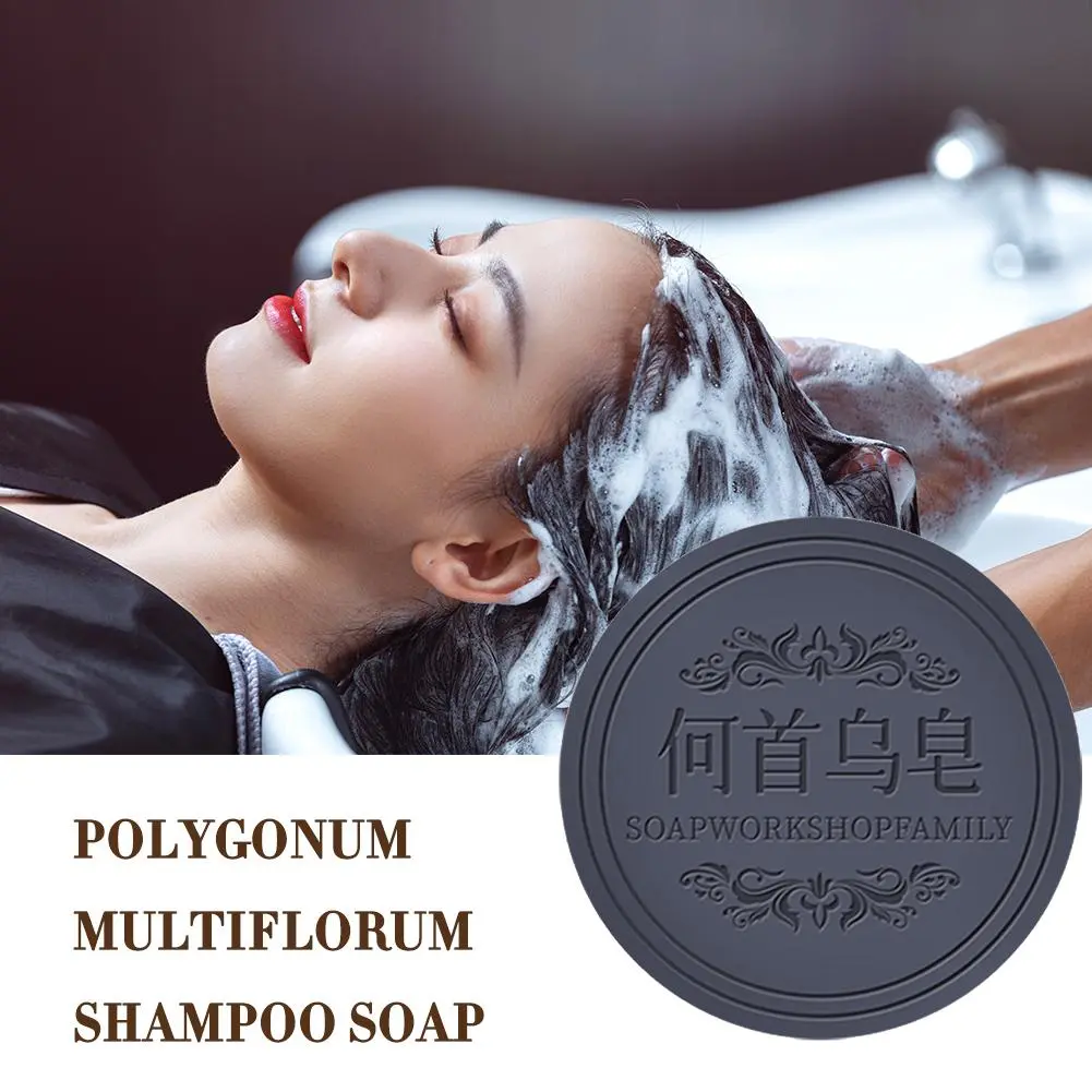 Xà phòng gội đầu, Polygonum, cho tóc đen, giúp làm dày tóc, xà phòng Polygonum, để tắm và chăm sóc da, dầu gội đầu với tinh dầu, thích hợp để sử dụng hàng ngày, cũng có thể được sử dụng làm xà phòng gội đầu