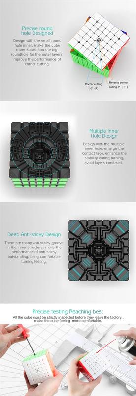 Product Introduction of Yongjun Yufu V2M 7x7x7 Magnetic Magic Cube Stickerless Professional Puzzle Speed YJ 7x7 Educational Toy Gift 7