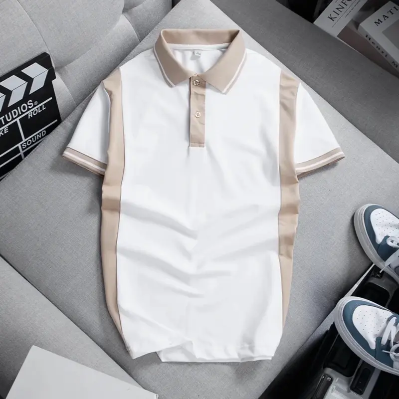 ÁO POLO PHỐI SỌC VẢI THUN CÁ SẤU POLY 6