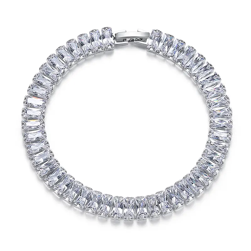 Lắc tay nam nữ đính đá zircon thời trang, Vòng tay tennis tinh tế, sang trọng, nhẹ nhàng 6