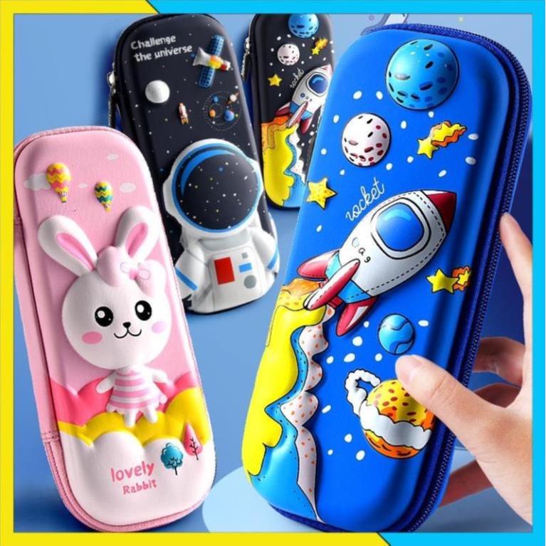 Bóp viết, hộp bút 3D nhựa eva cao cấp, chống sốc, chống nước mẫu cho bé trai và bé gái