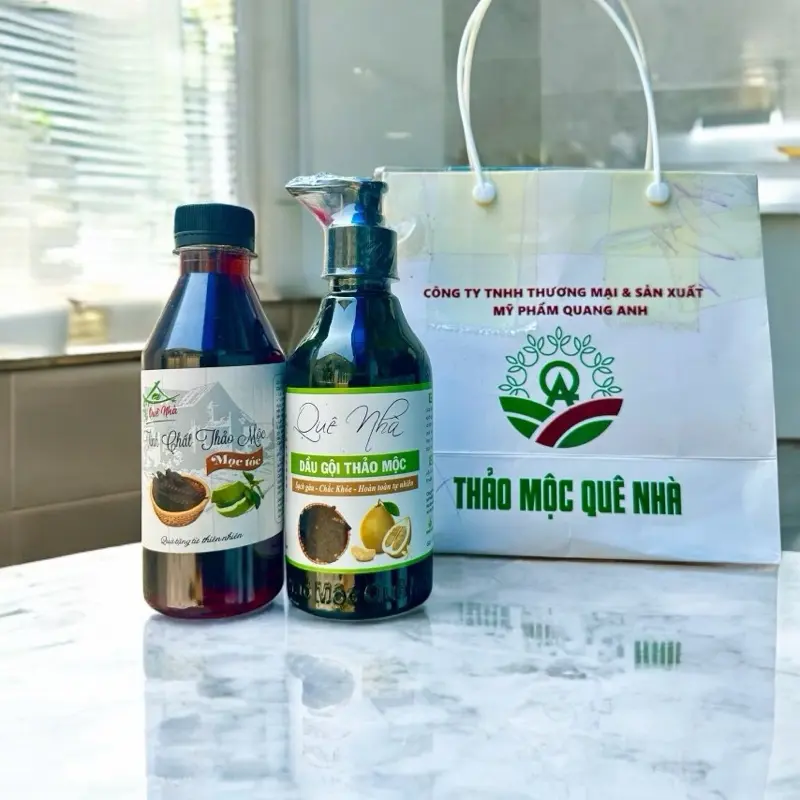 (tặng tinh chất)Dầu gội thảo mộc quê nhà hỗ trợ giảm rụng tóc hỗ trợ mọc tóc