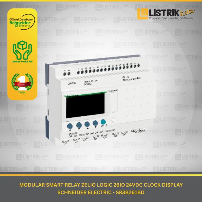 Promo SCHNEIDER MODULAR SMART RELAY ZELIO LOGIC IO 24VDC CLOCK DISPLAY ...
