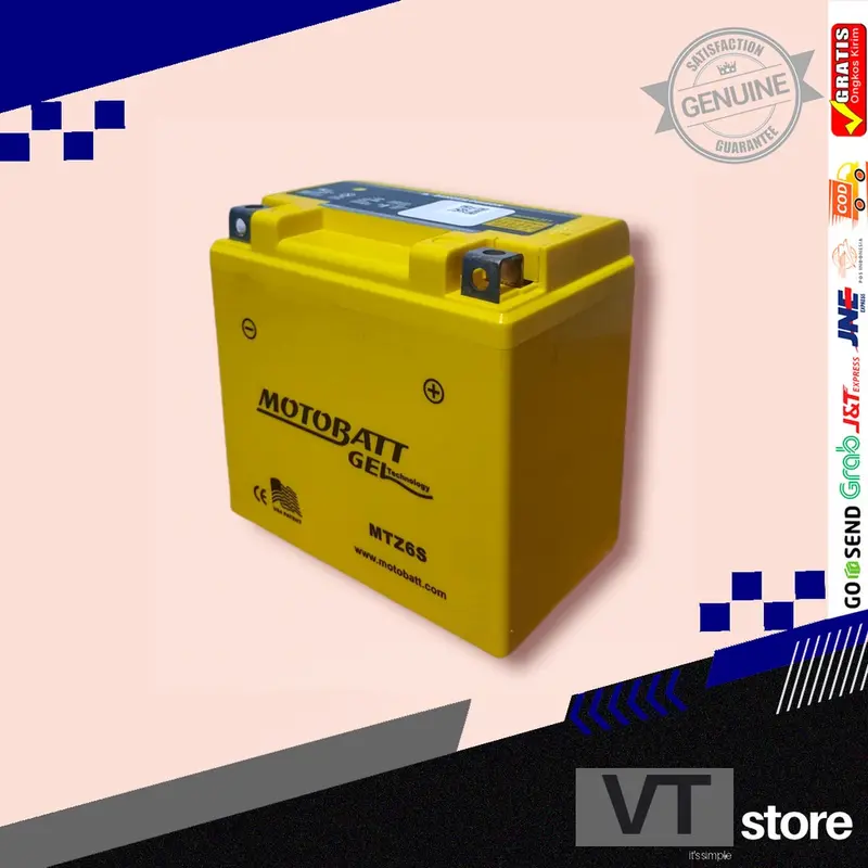 Aki Motor Kering Motobatt Gel MTZ6S YTZ7S Yamaha Nmax New/Aerox 155/Lexi/Freego S/Gear 125 S Fazzio 4