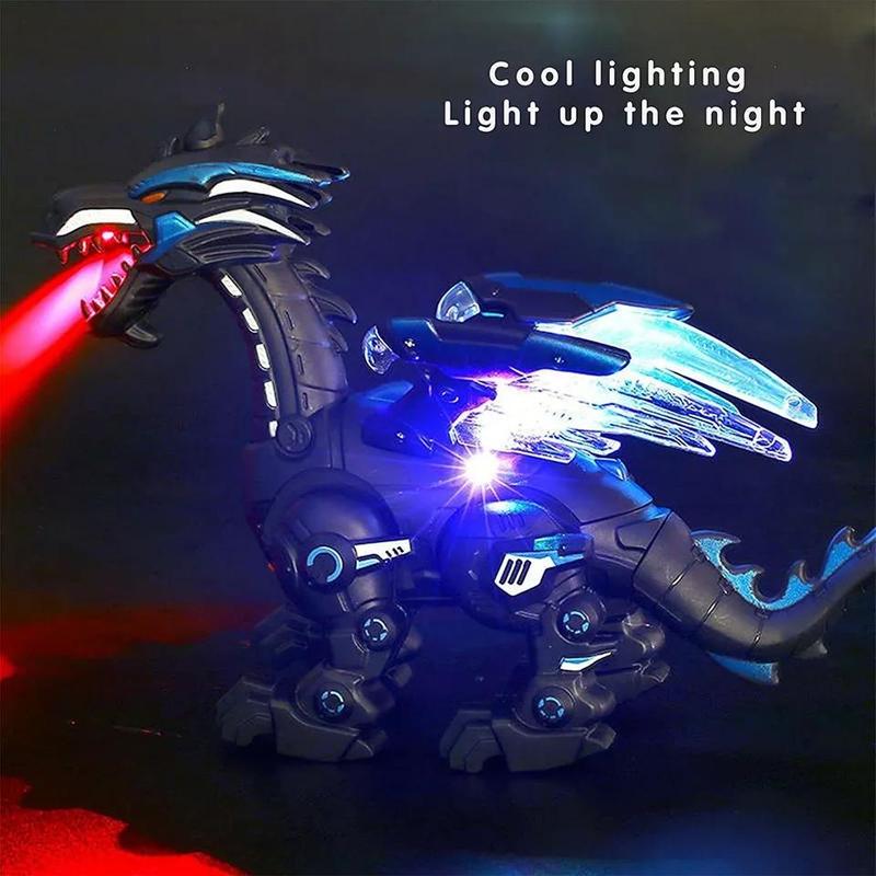Product Introduction of Electric Dragon Toy, Mechanical Dragon Simulation Model, Creative Birthday and Holiday Gift Options, No Battery Included, You Need To Bring Three AA Batteries 7