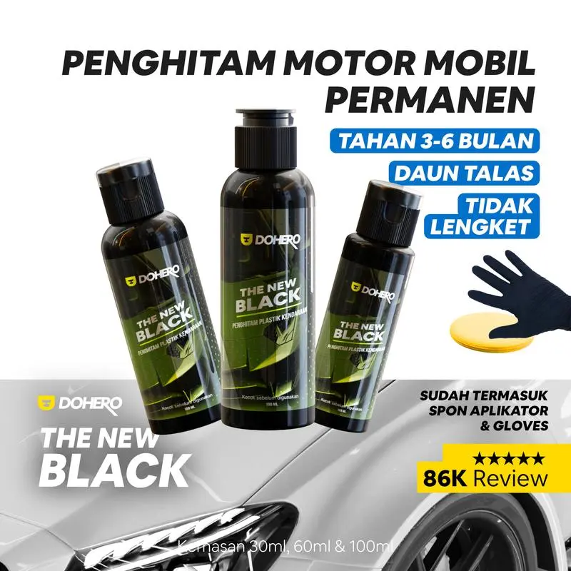 Penghitam Body Motor Mobil Permanen Dohero The New Black Car