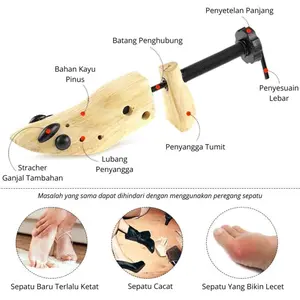 pembesar ukuran sepatu bahan kayu untuk semua jenis sepatu Shoes