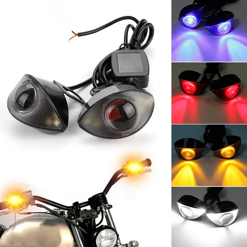Đèn pha LED xe máy, Đèn pha bên ngoài nhấp nháy, với ống kính 0