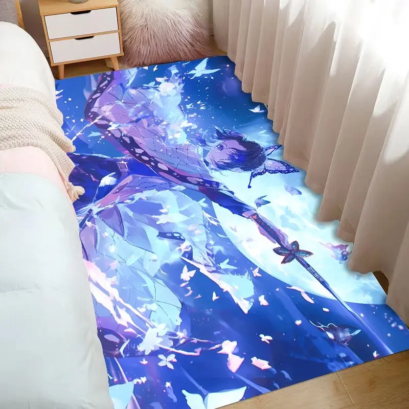 Floor Mat Welcome Doormat Bath Mat Bedside Room Rugs Anime Demon Slayer Kamado Nezuko Tanjirou Zenitsu Inosuke Area Rug Living Room Hallway Carpet Home Decor (NGY)
