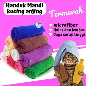 HANDUK MANDI KUCING MULTIFUNGSI MICROFIBER 60x30cm