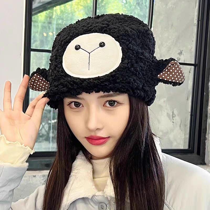 Product Introduction of Mũ Lông Mịn Cừu Nhỏ Cho Trẻ Em, Mũ Dày, Mũ Mùa Đông Ngọt Ngào Và Dễ Thương, Có Tai, Mũ Tay Áo TikTok, Mũ Lông 5